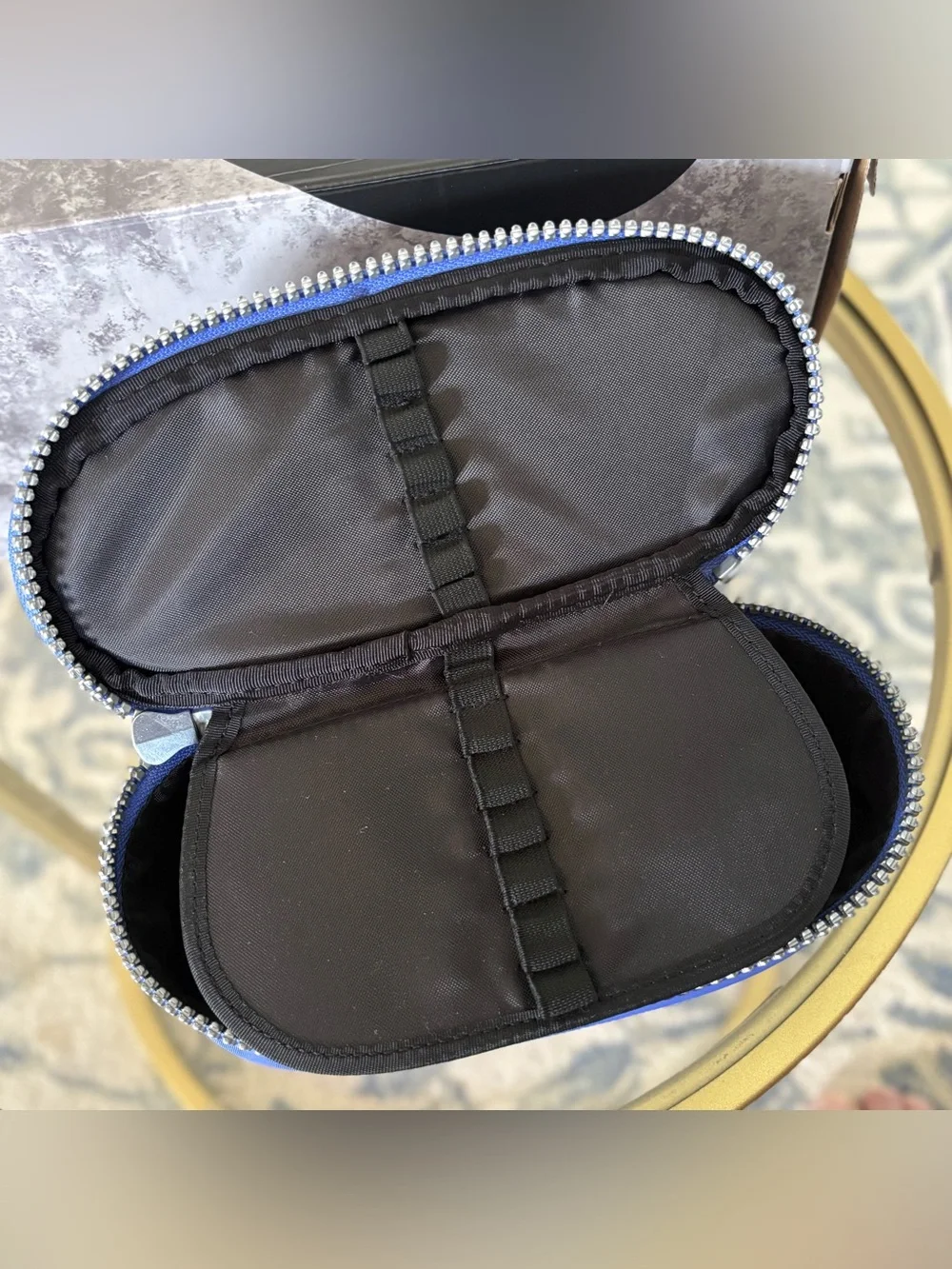 Kipling Gitroy Pencil Case Blue Nylon Cosmetic Makeup Organizer Pouch AC3220
